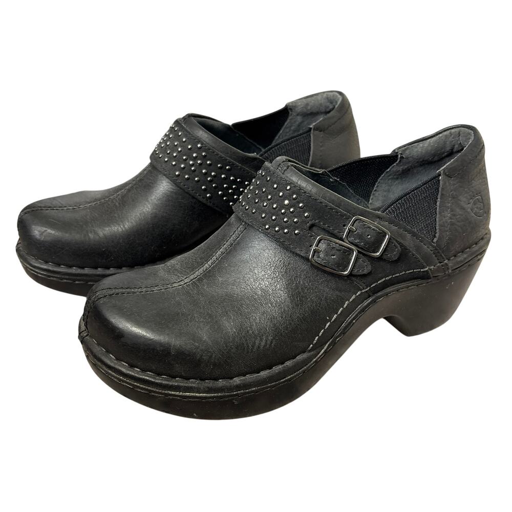 Ariat Shelia Clogs Black Leather Studded Western Casual Y2K‎ 7.5